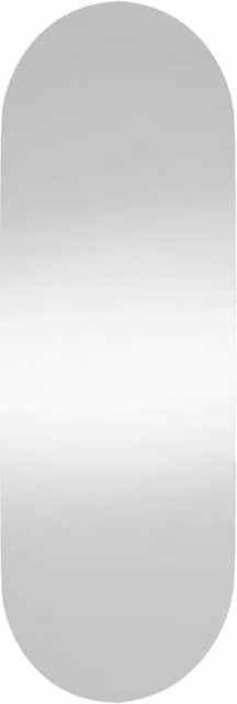 Berkfield Home Oval Glass Wall Mirror in Silver, W: 40 cm, H: 15 cm