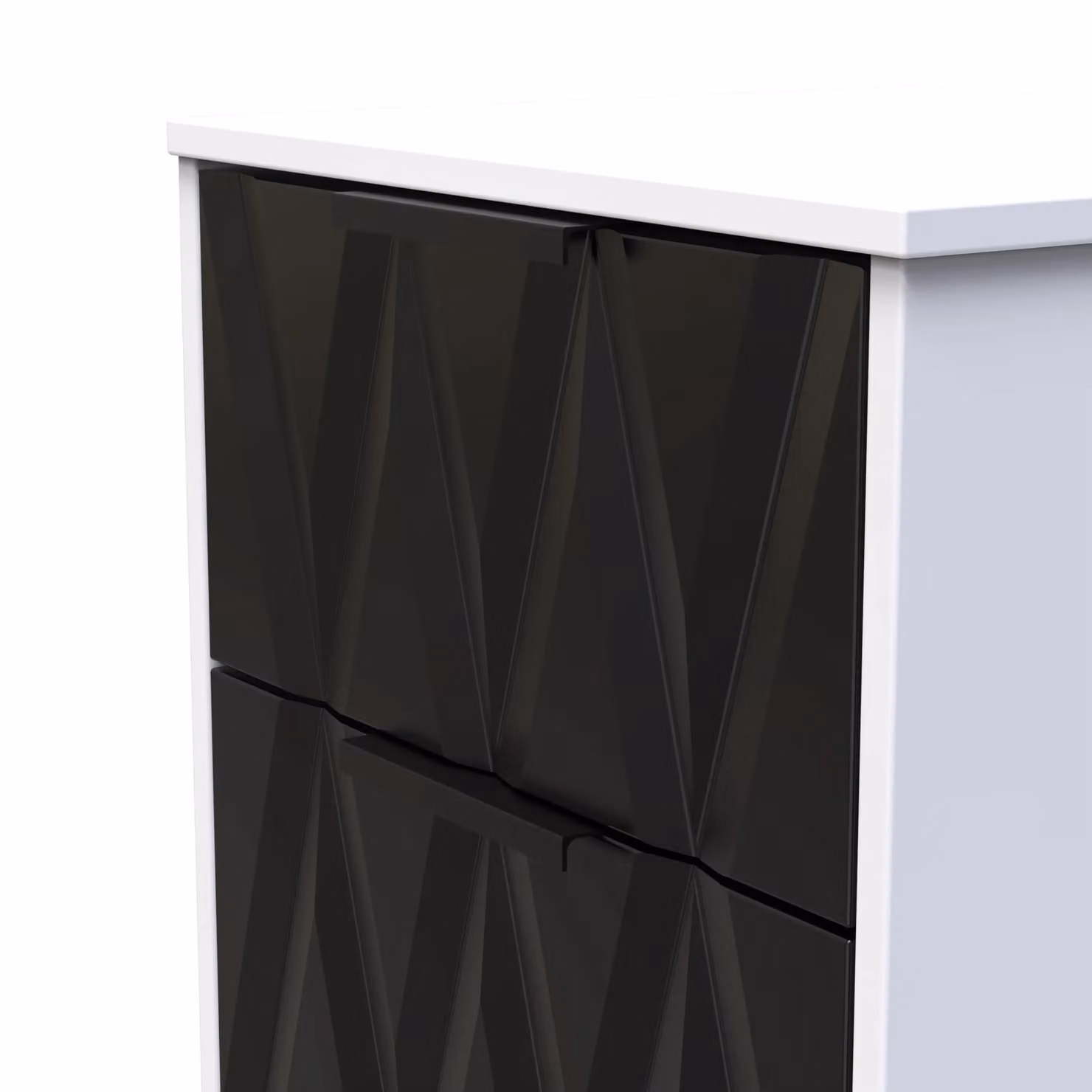 Ready Assembled 2 U Washington 3 Drawer Bedside Cabinet in Black – 3