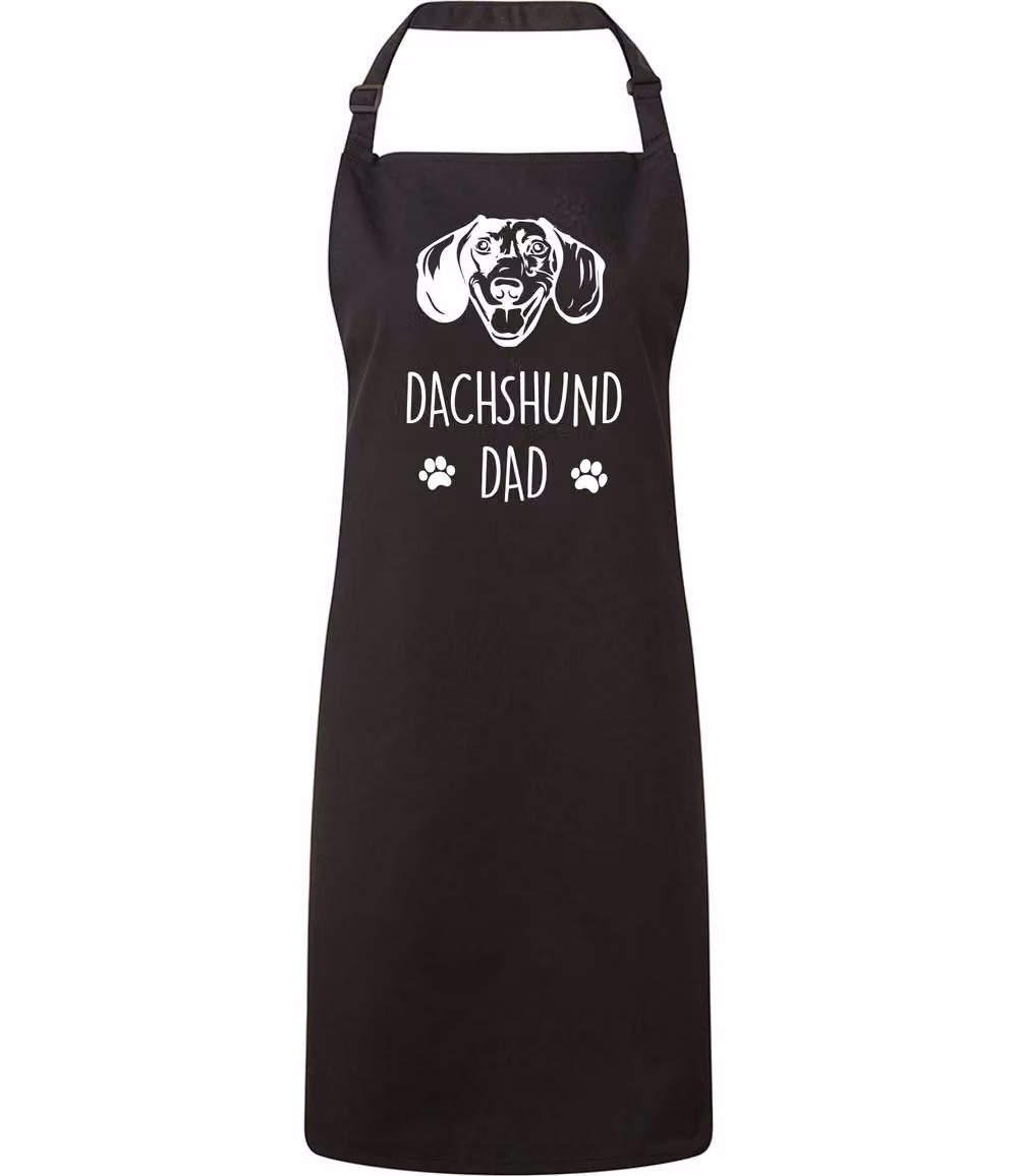 60 SECOND MAKEOVER Men's Dachshund Dad Apron in Black – 2