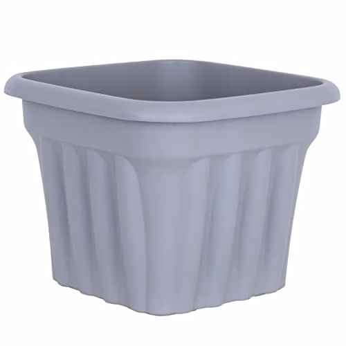 Wham Grey Plastic Square Planter Tub, Width: 40 cm
