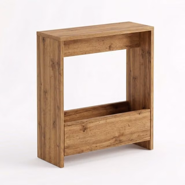 Shefa Line Focus 55 Slim Side Table in Wotan Oak