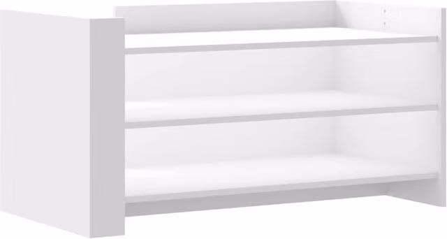 Berkfield Home White Coffee Table in Engineered Wood, W/D/H: 100 x 50 x 50 cm
