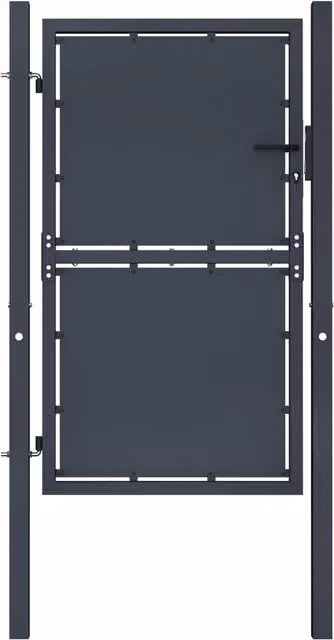 Berkfield Home Anthracite Steel Swing Garden Gate W: 100 cm, H: 200 cm