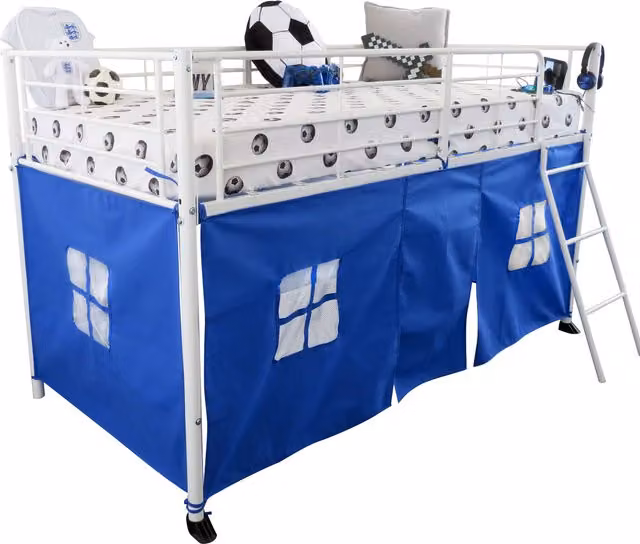 HedgehogEmporium Midsleeper Cabin Bed Tent for Children in Blue