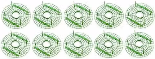 Thompson & Morgan Green Plastic Strawberry Support Frames for Vegetable Gardens, Pack of 10