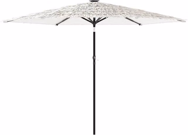 Berkfield Home Garden Parasol in White with Steel Pole, W/D/H: 288 x 288 x 225 cm – 1
