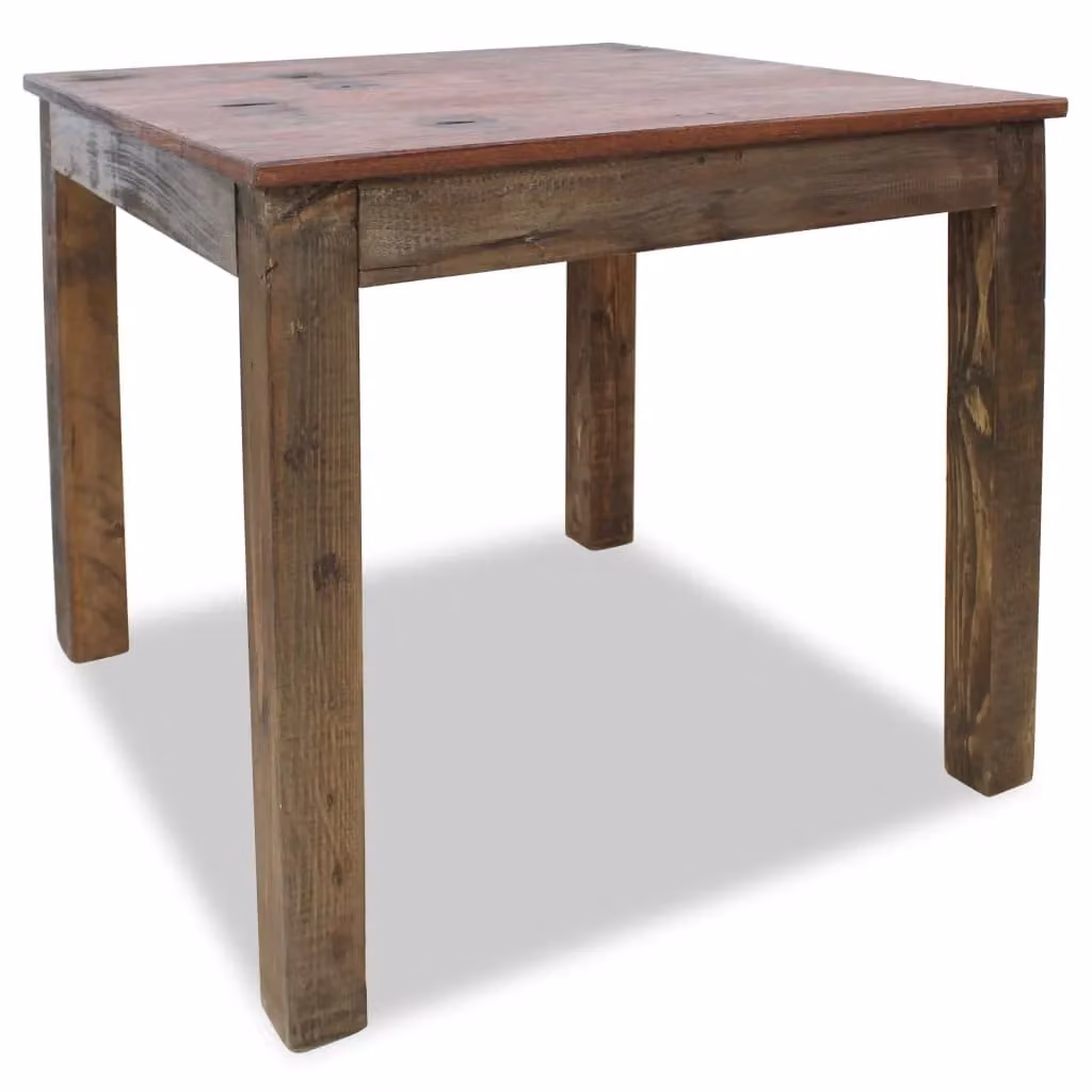 Berkfield Home Square Dining Table in Brown Solid Reclaimed Wood W/D/H: 82 x 80 x 76 cm – 2