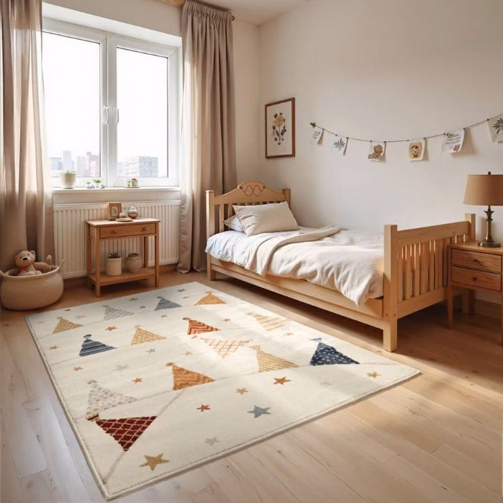 THE RUGS Adventures Kids Party Theme Low Pile Playroom Rug in White and Multicolour, W: 160 cm, L: 235 cm – 4
