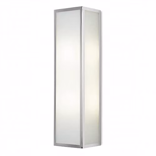 Netlighting Flow 2 Light Bathroom Wall Light in Chrome and Grey with Glass Shades IP44