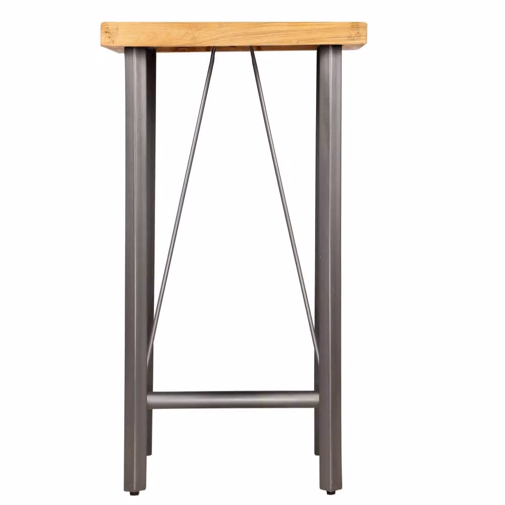 Berkfield Home Bar Table in Brown Solid Reclaimed Teak, W/D/H: 60 x 60 x 107 cm – 2