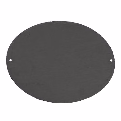 Nicola Spring Oval Blank Slate House Sign in Black, W: 20 cm, H: 15 cm