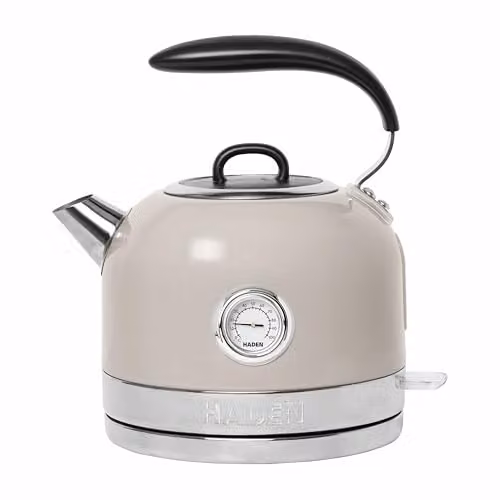 Haden Jersey Stainless Steel Rapid Boil Electric Kettle with Limescale Filter, 1.5 l, Beige – 1