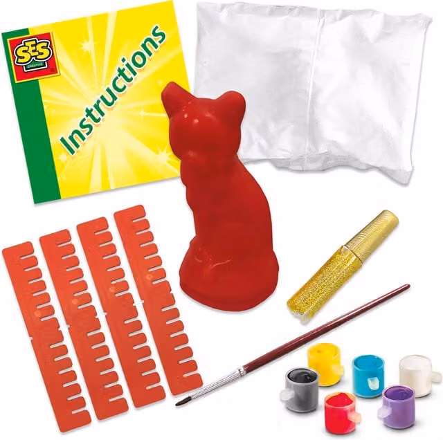 SES Cat Casting and Painting Kit in White and Gold