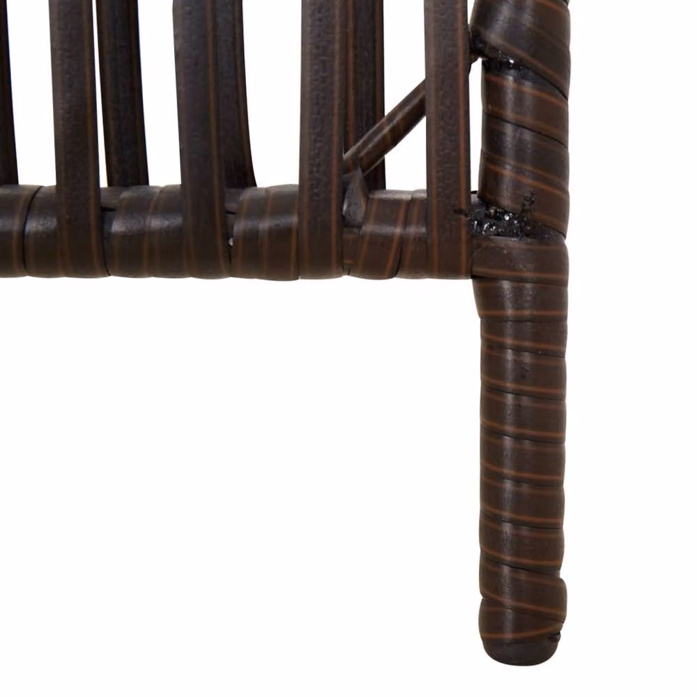 Berkfield Home 6 Panel Brown Poly Rattan Room Divider – 4