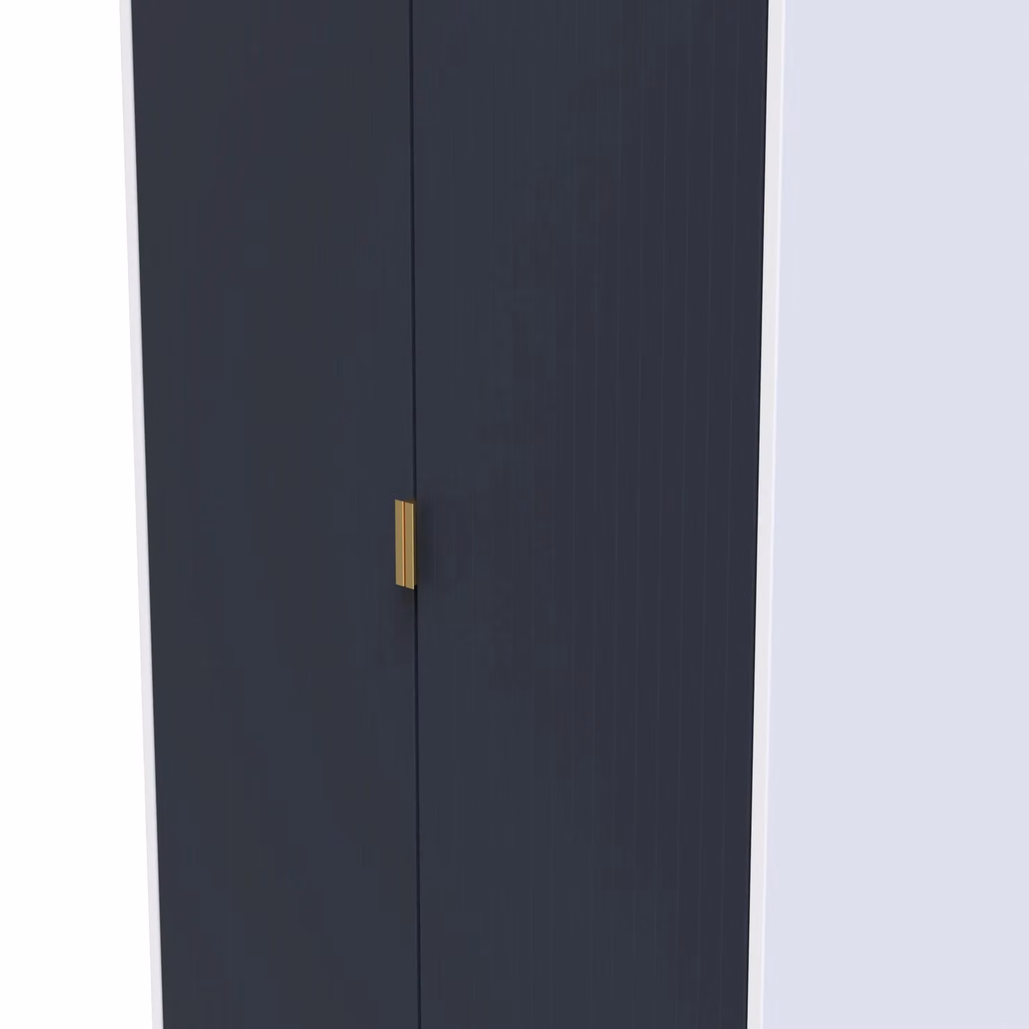 Ready Assembled 2 U Bexley 2 Door Wardrobe in Dark Blue and Gold – 3
