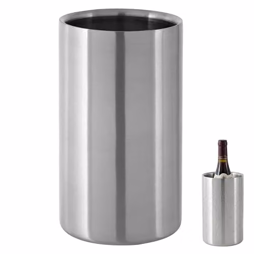 Orsina Mixology Double Walled Stainless Steel Champagne and Wine Cooler in Silver – 1