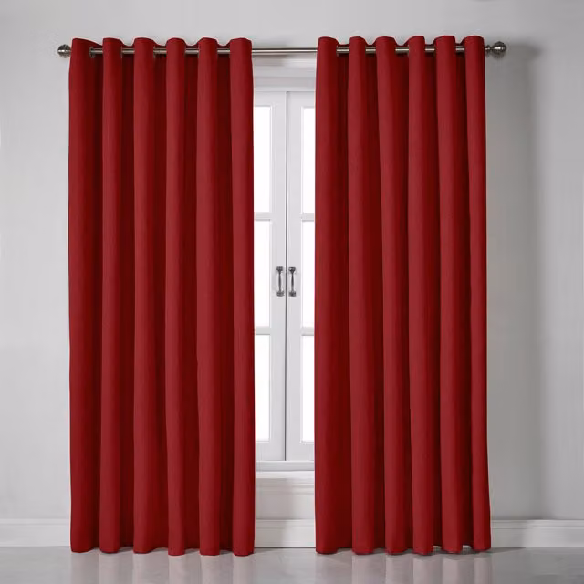 Terrys Red Blackout Eyelet Curtains, Width: 110 cm, Drop: 229 cm