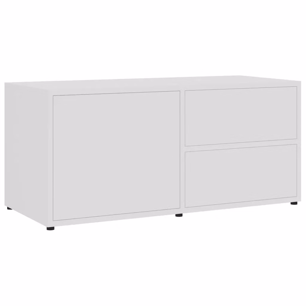 Berkfield Home White Classic TV Cabinet in MDF, W/D/H: 80 x 34 x 36 cm – 2