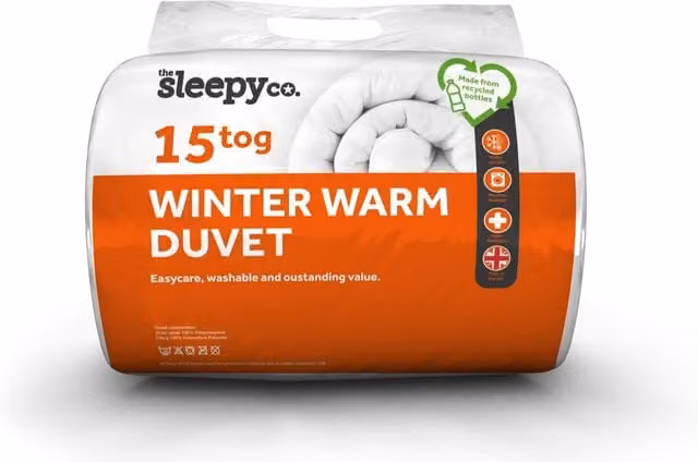 Sleepworks Extra Warm Allergy Friendly White Winter Duvet, Double