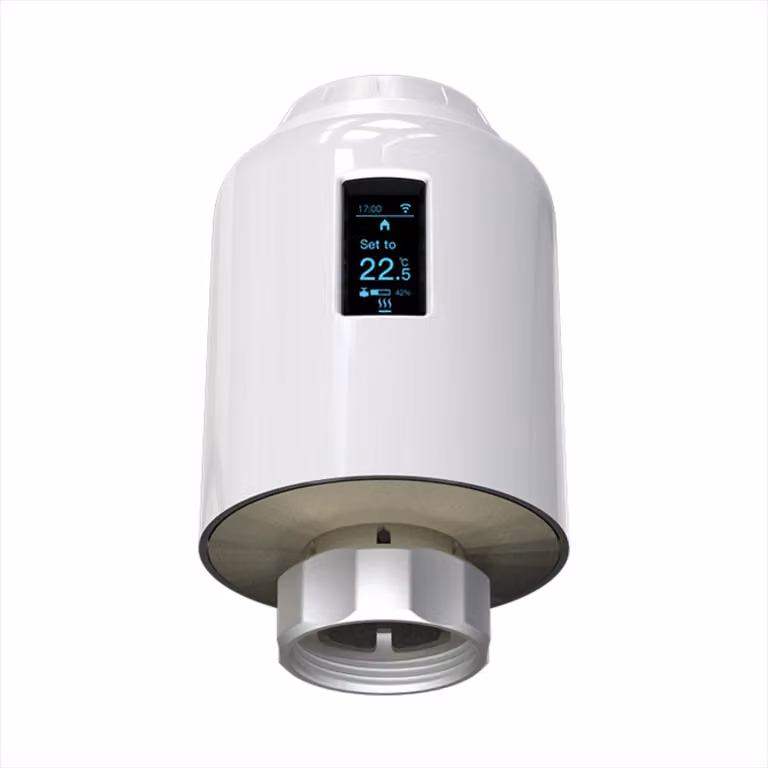 ENER-J Pack of 4 White Wifi Smart Thermostatic Radiator Valves with Display and App Control