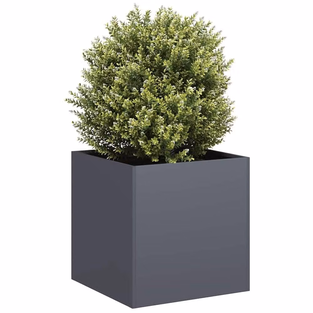 Berkfield Home Anthracite Steel Planter Tub, W/D/H: 40 x 40 x 40 cm – 2