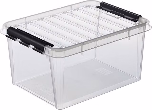 Smartstore Classic Transparent Plastic Storage Box with Lid, 14L, W: 30.0 cm, D: 30.0 cm, H: 18.0 cm – 2