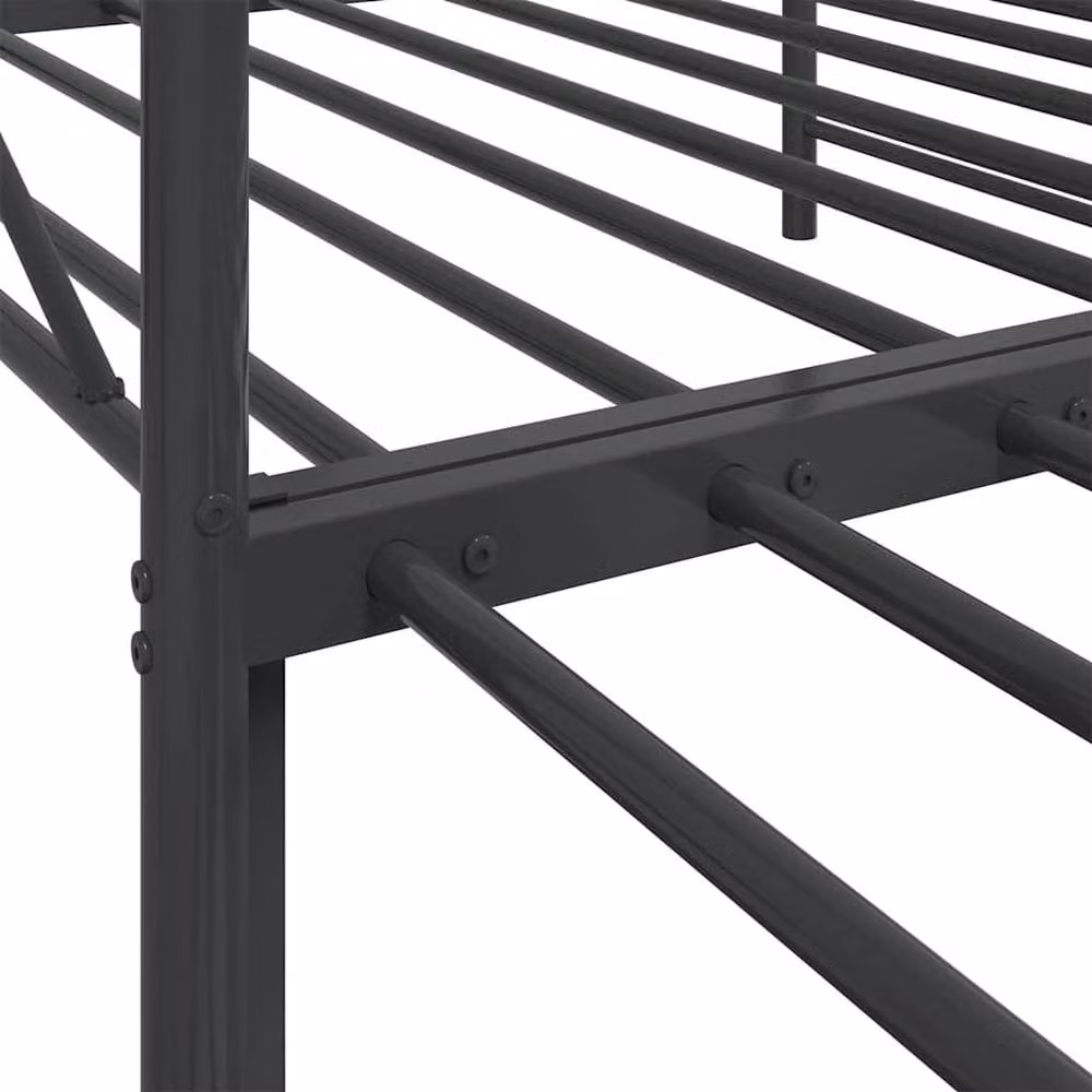 Berkfield Home Durable Metal Daybed with Trundle in Black, W/D/H: 208.0 x 100 x 107.0 cm – 3