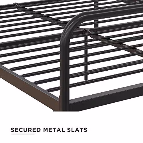 DHP Millie Industrial Metal Bed in Black, W/D/H: 140 x 200 x 143.5 cm – 5