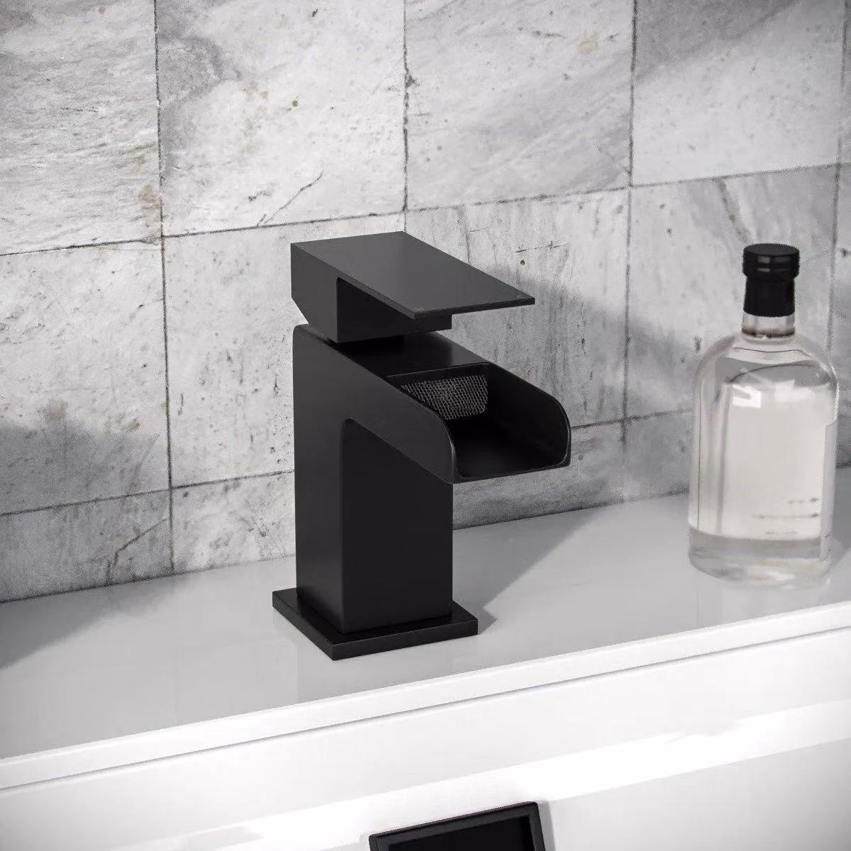 Nes Home Ozone Mono Basin Mixer Tap with Pop Up Waste, Matte Black – 2