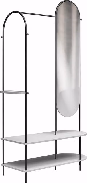 Anastasia Modern Metal Valet Stand in Matt Dove Grey