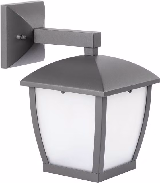 Faro Mini Modern Square Outdoor Wall Lantern in Grey, IP44, E27