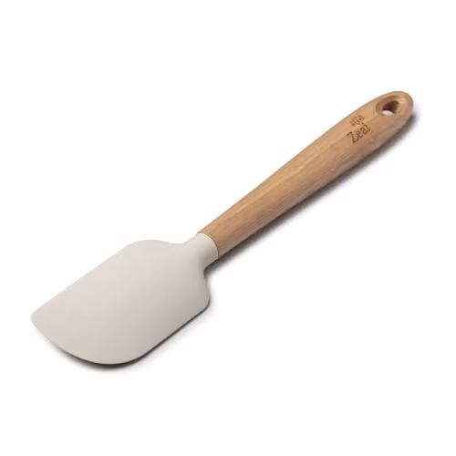 Zeal Silicone Spatula with Ash Wood Handle, Beige, 25 cm – 1