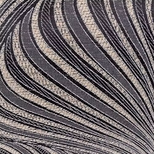 Paoletti Gatsby Jacquard Piped Black Polyester Filled Square Cushion, W/D/H: 55 x 55 x 55 cm – 4