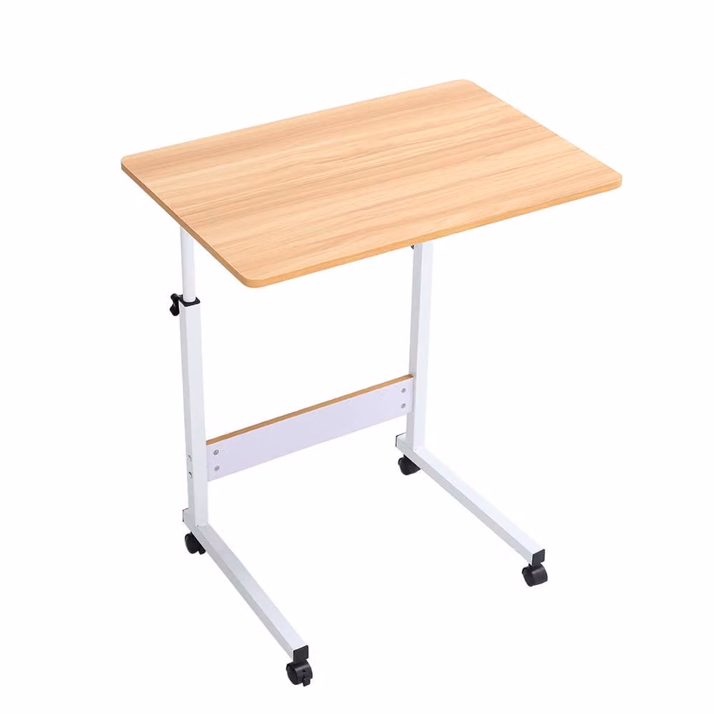 ExtraStar C-Shaped Height Adjustable Mobile Laptop Desk with MDF Top in Sand – 2