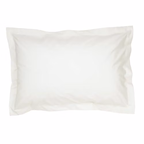 Christy 400TC Luxury Cotton Sateen Oxford Pillowcases, 2 Pack, Ivory White, W/H: 50 x 75 cm