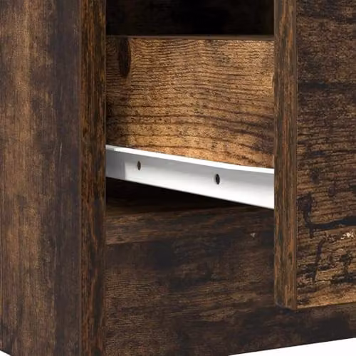 vidaXL Sideboard with Drawers in Smoked Oak, W/D/H: 71 x 35 x 84 cm – 5
