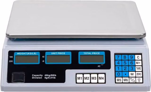 Kelvenix White Digital Electronic Valuation Scale with 40 kg Capacity