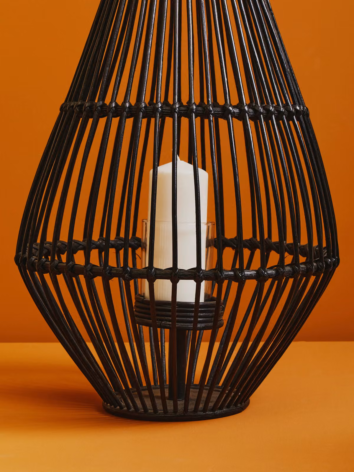 Orsina Elegant Design Black Lantern with Hoop Handle, W/D/H: 41.0 x 41.0 x 59.0 cm – 4