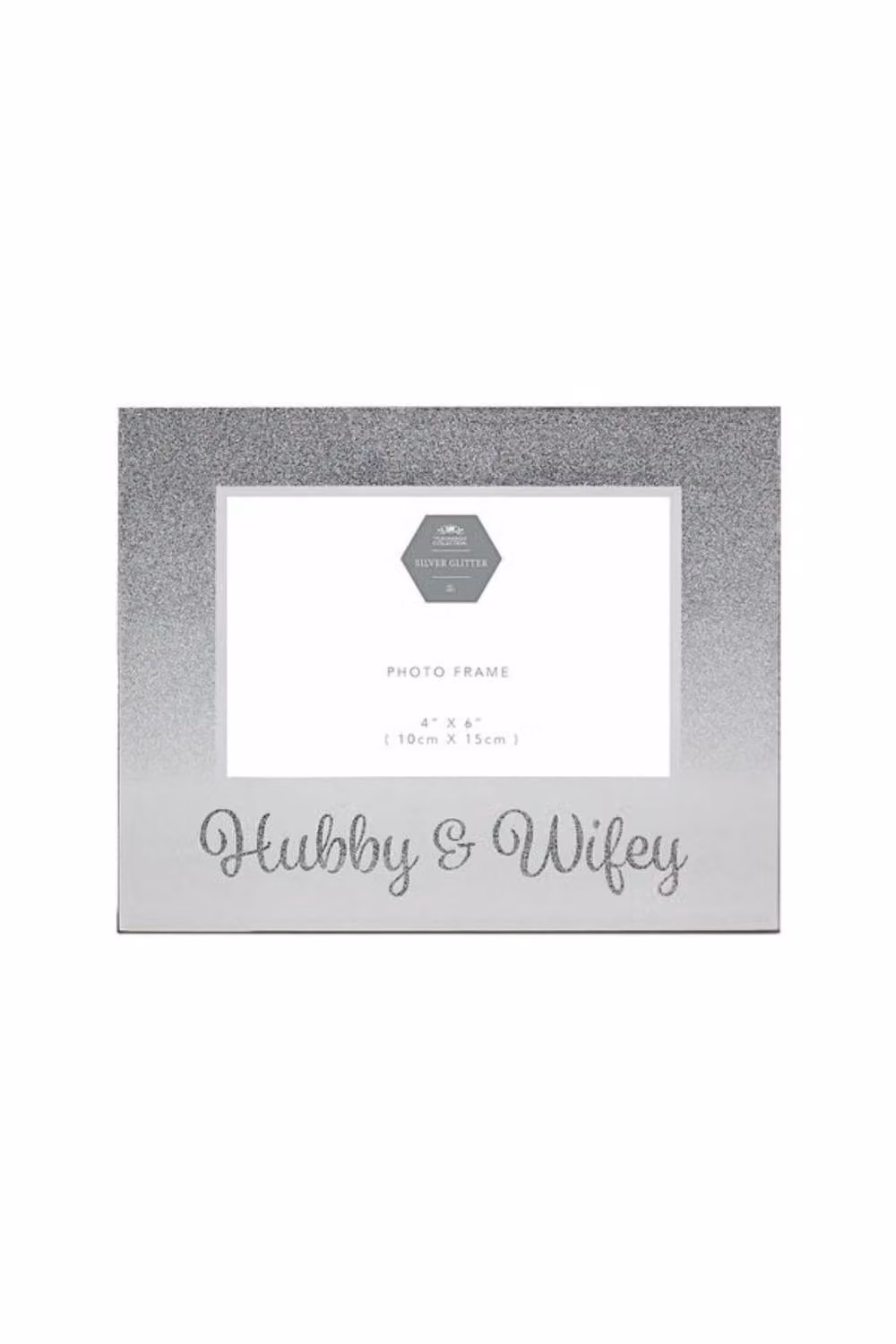 KDMD Silver Hubby & Wifey Wedding Photo Frames, 2 Pack, W/H: 10 x 15 cm – 2