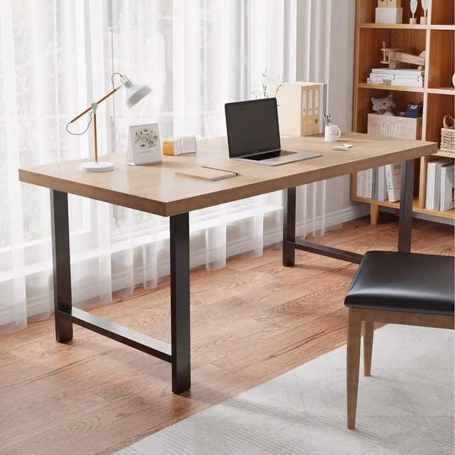 Livingandhome Set of 2 A-Shaped Metal Table Legs, Black, Height: 71 cm