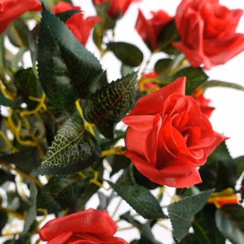 Leaf Artificial Red Rose Tree with Twisted Vine Detail, Height: 90 cm – 3