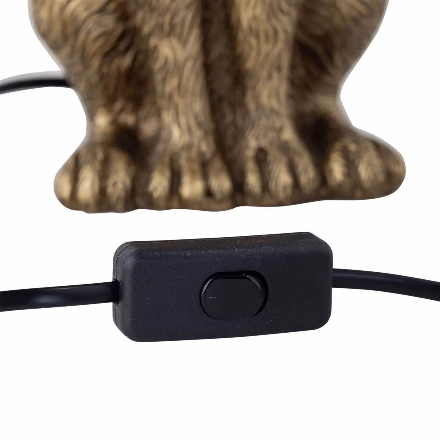 First Choice Lighting Babs Antique Gold Hare Table Lamp with Black Fabric Shade – 4