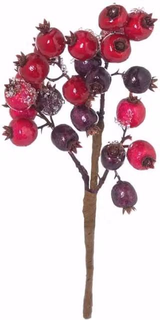 Lemon Pavilion Furniture and Decor Fat Berry Pick Artificial Plant in Red, W11 x L7 x H38 cm – 1