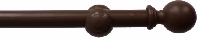 Caecus Natural Wooden Eyelet Curtain Pole, Brown, Length: 160 cm