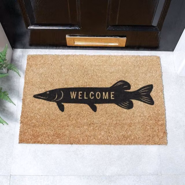 Artsy Mats Welcome Fish Doormat in Brown, W/D: 60 x 40 cm