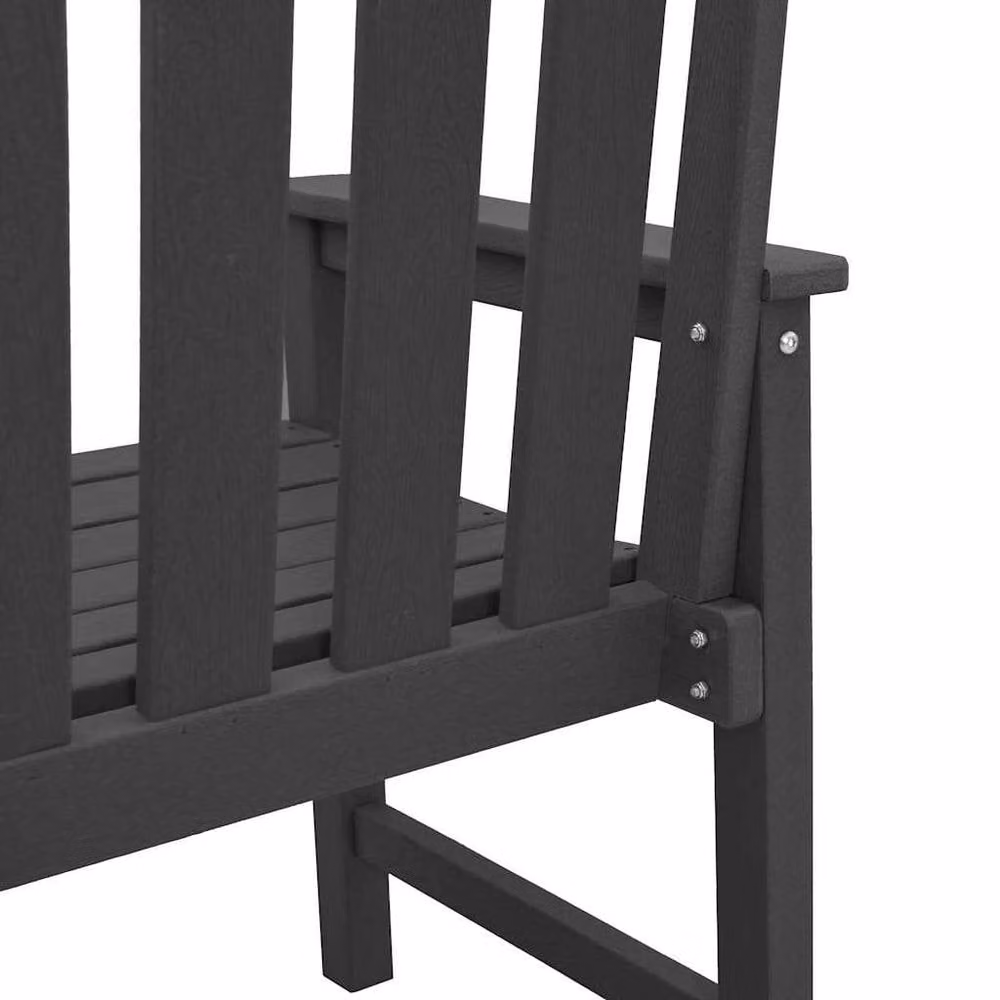 Berkfield Home Modern Garden Dining Chairs, Set of 2, Black HDPE – 7