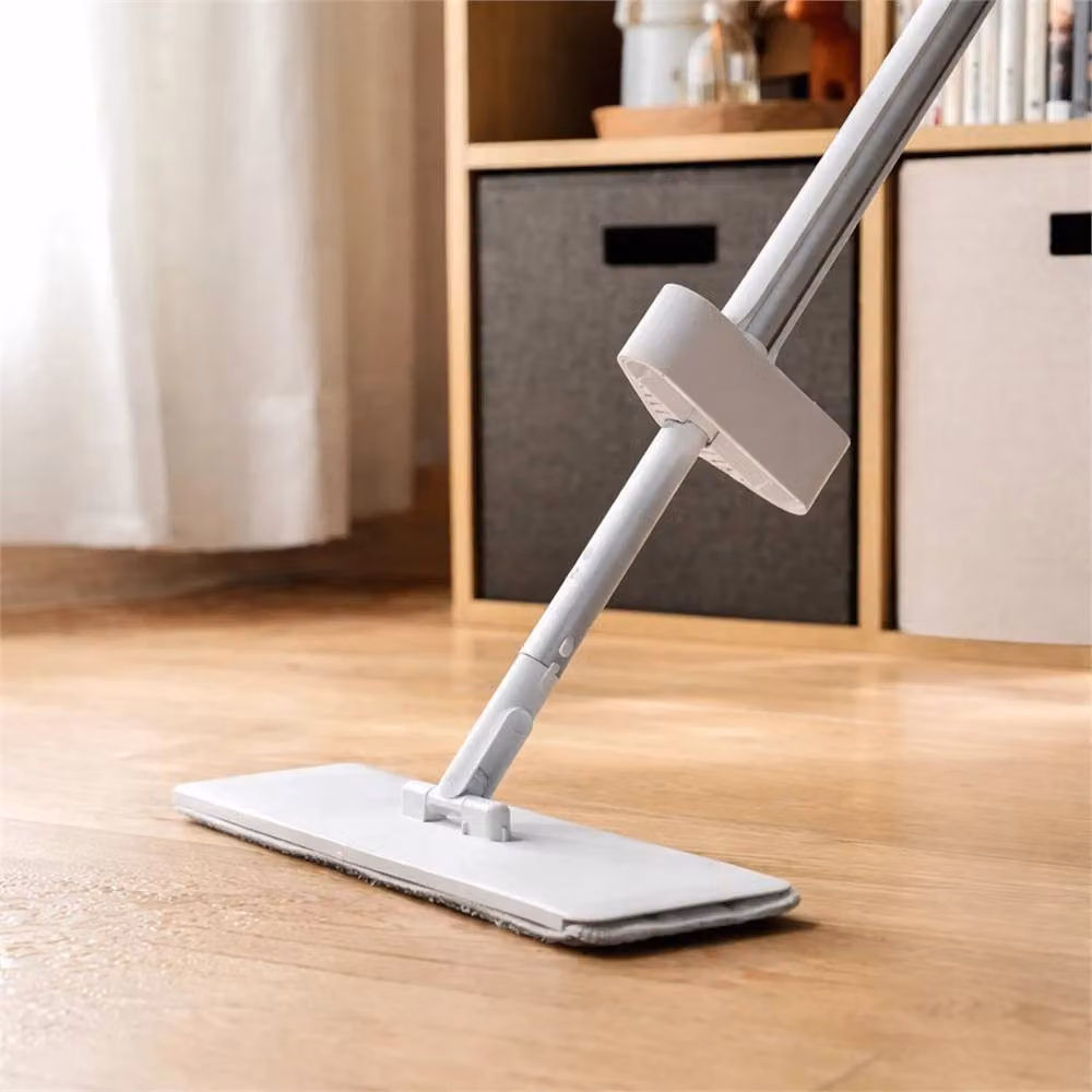 Nordara Extendable Microfibre Flat Mop with Stainless Steel Telescopic Handle and Washable Pad in White – 3