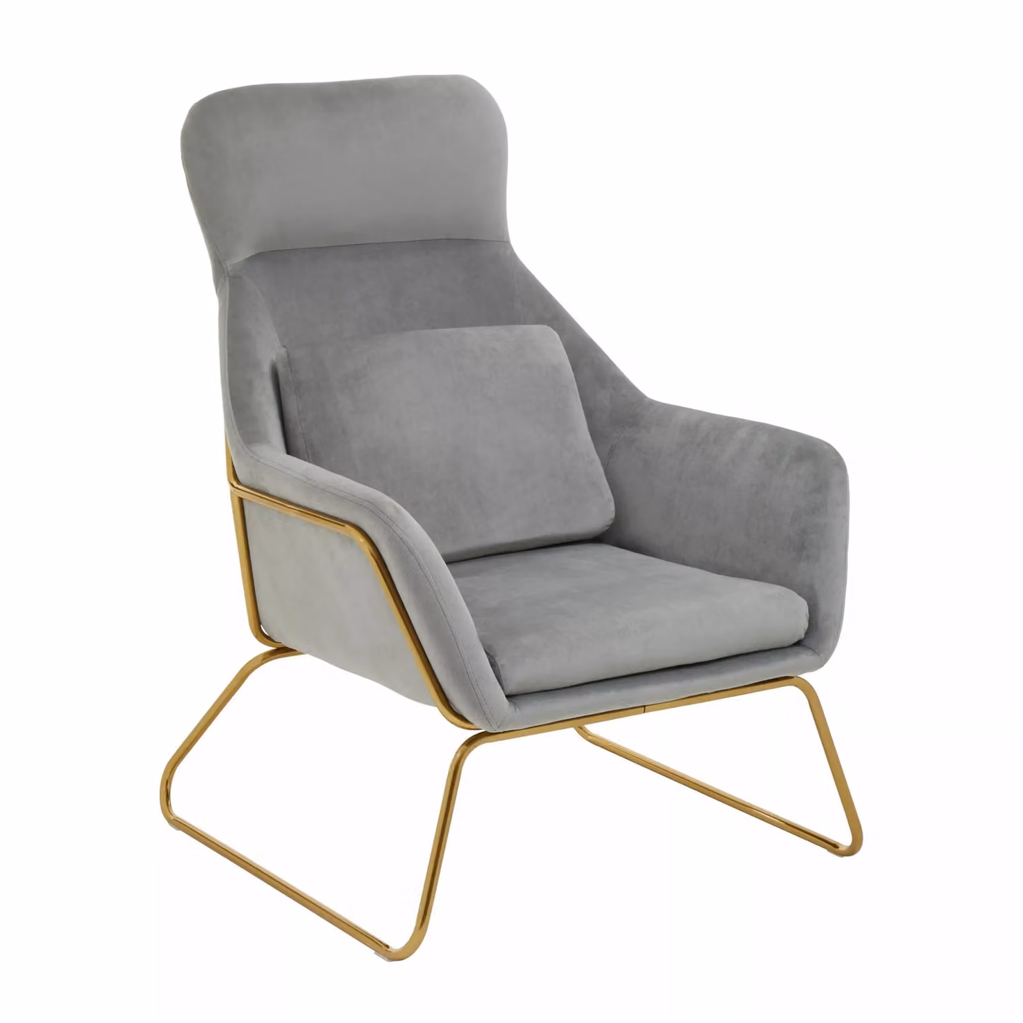 Orsina Stockholm Modern Velvet Armchair in Grey – 2