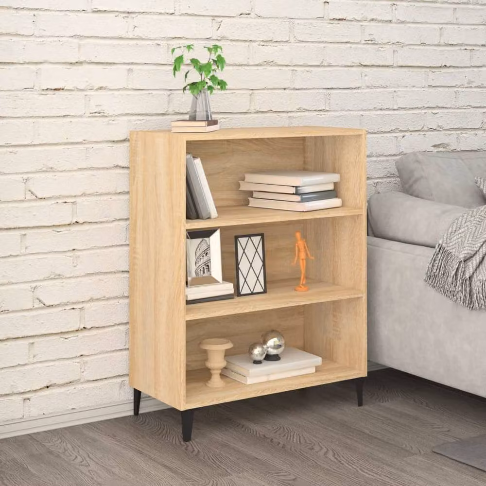 Berkfield Home Sonoma Oak Sideboard in Beige, W/D/H: 69.5 x 32.5 x 90 cm – 2
