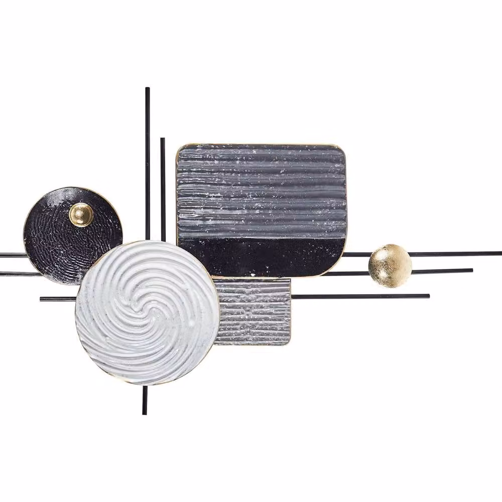 Wyld and Coco Grey Metal Abstract Hanging Wall Decor, W/H: 100 x 150 cm – 2